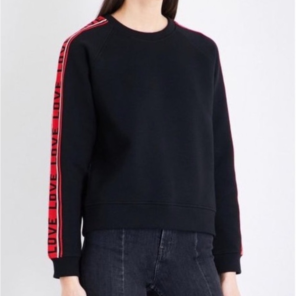 Maje Neoprene LOVE sweatshirt
